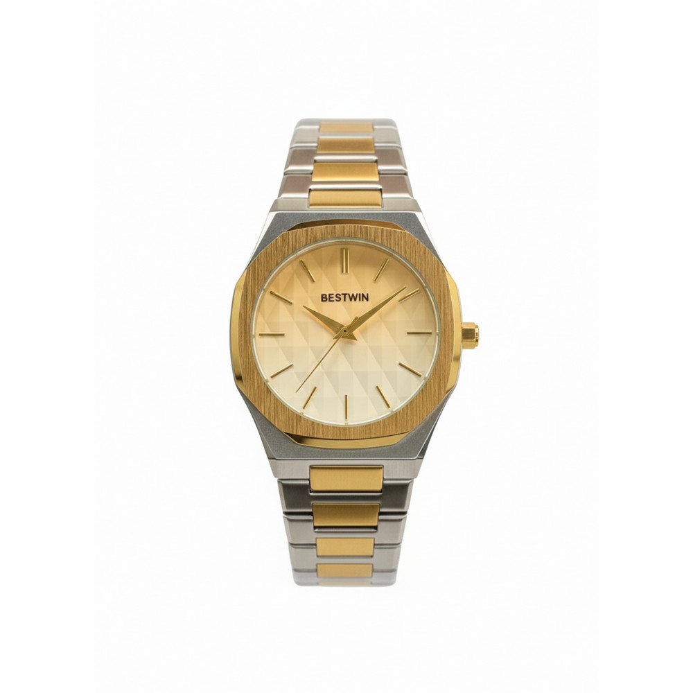 BESTWIN Two-tone Dial Men's Quartz Watch BESTWIN Two-tone Dial Men's Quartz Watch