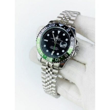 GMT-Master II Oystersteel Black and Green Cerachrom bezel Dial Watch