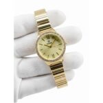 PREMIER Crystal-studded Bezel Gold-tone Wrist Watch